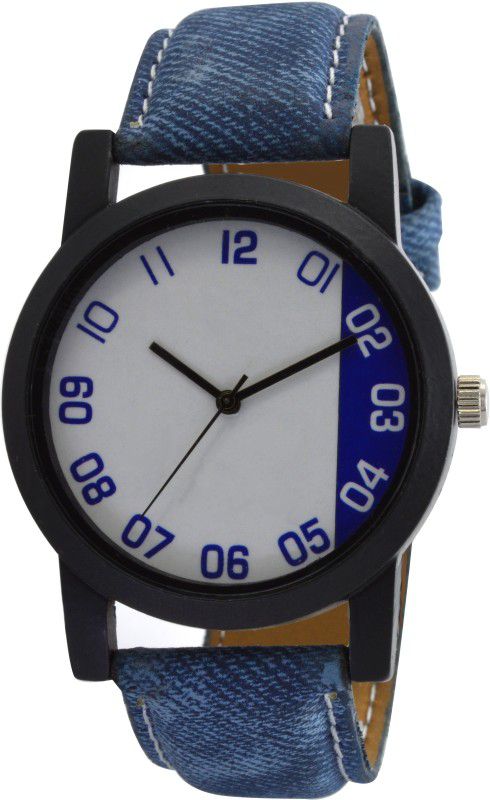 Stylish Professional Analog Watch - For Men White-Blue Color Dial