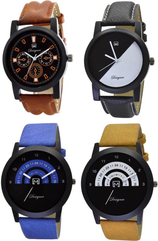 Analog Watch - For Men Analogue Slim Combo pack of 4 Multicolor Watch for Boys & mens Om-216