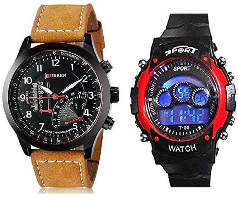 Analog-Digital Watch - For Boys 2018 New Collection Curren Festive Season Special redsports combo