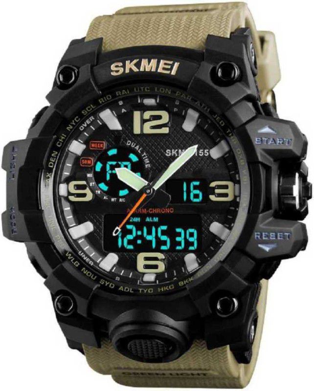 Sports , Casual , Party Occassion , Formal Analog-Digital Watch - For Men 1155_khaki
