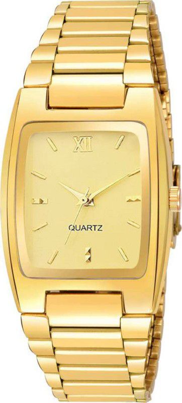 Analog Watch - For Boys New Generation Stylish Design Attracrive Simple Golden Square Shape