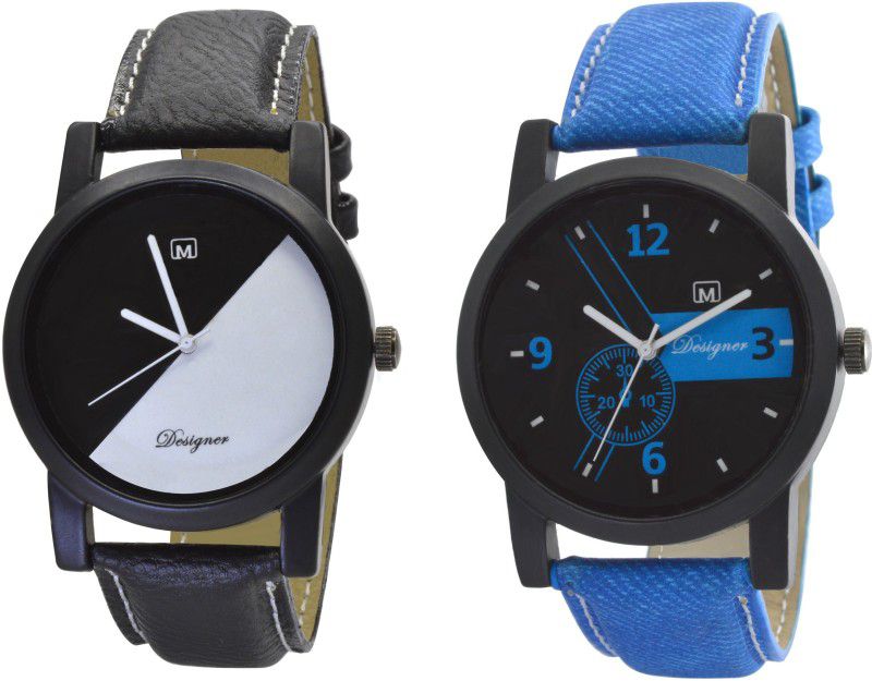 Analog Watch - For Men Pack of 2 Multicolor Dial Combo of Men's & Boy's Watch Omi-284