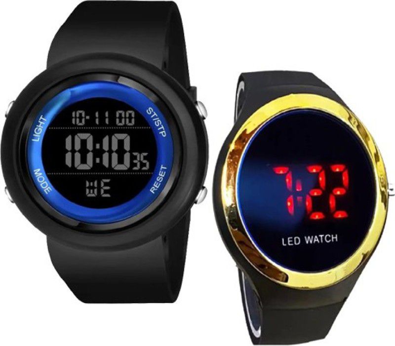 New Trending Digital and Analog Square Dial Watch Combo of 2 pcs DIGITAL - 2022 Digital Watch - For Men