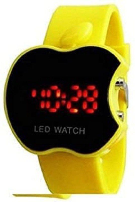 With Soft Band For Kids Girls / Boys - Good Gift for Kids Analog Watch - For Boys & Girls Apple Shape LED Digital watch