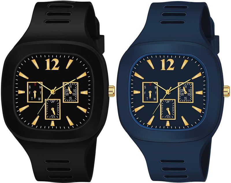 Analog Watch - For Boys AMC-2 2022 LATEST DESIGN ANALOG BEST LOOKING BLUE & BLACK WATCH FOR MENS & BOYS