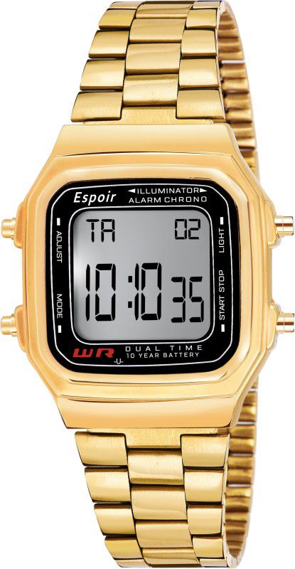 Unisex Stylish Long Life GOLD Plated With alarm Digital Watch High Quality Digital Watch - For Men & Women UNI0507