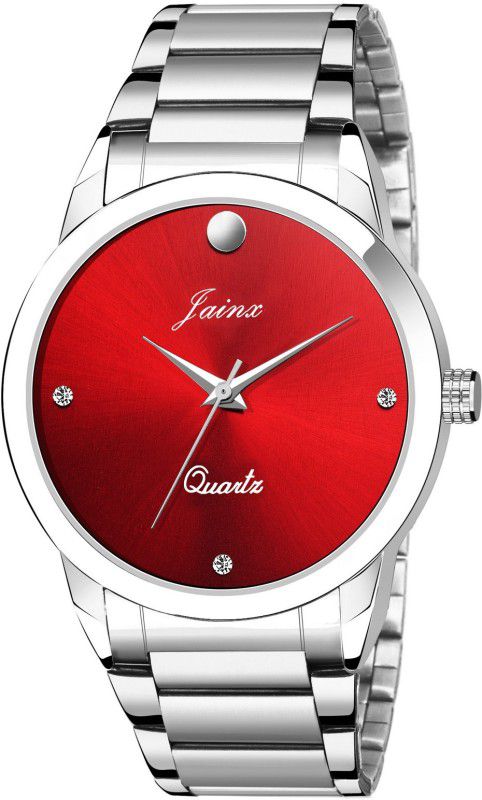 Red Dial Steel Chain Analog Watch - For Men JM346