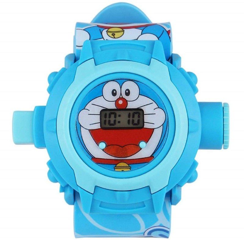 Rozti True Best Birthday Return Gift Hot Selling Premium Quality Festival Gift Digital Watch - For Boys & Girls Doraemon 24-Images Digital Display Projector Cartoon Watch for Kids Set of - 1