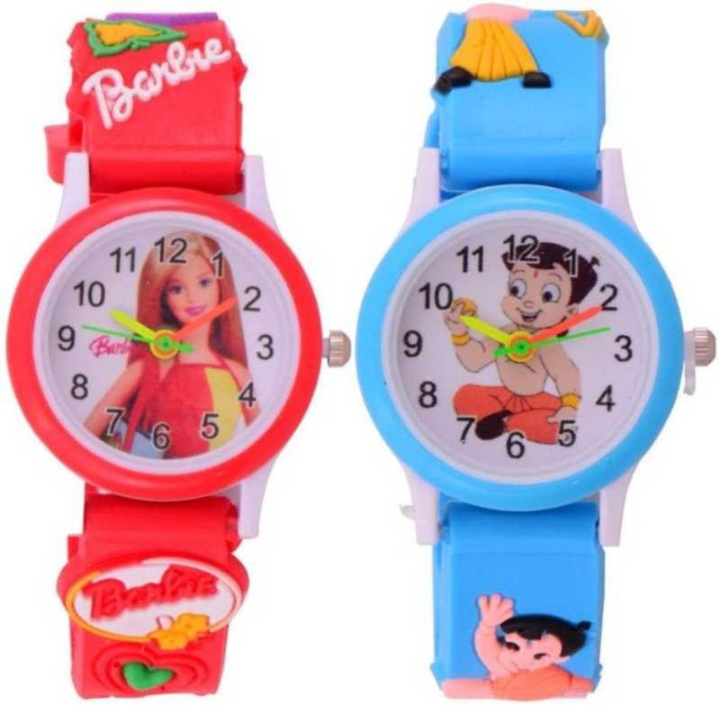 Analog Watch - For Boys & Girls Analogue Kids Watches Combo (Red & Blue)