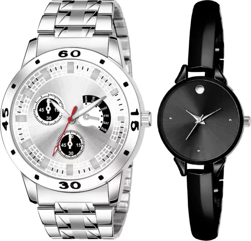 Analog Watch - For Couple Combo Of 2 Attractive Analogue Couple Watches
