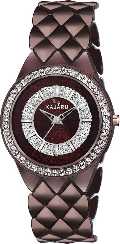 Analog Watch - For Girls LADIES_737 LOOKING STYLISH BROWN DIAL-METAL STRAP WATCH FOR WOMEN