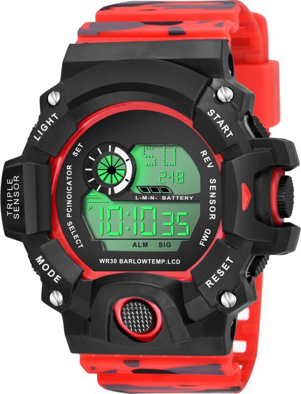 Digital Watch - For Boys Multi Colored Strap Spots lighting Watch
