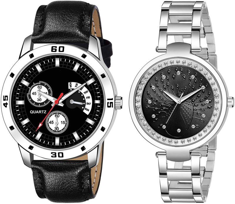Analog Watch - For Men & Women E-431|Pack of 2 New Couple Combo New Sleek Look