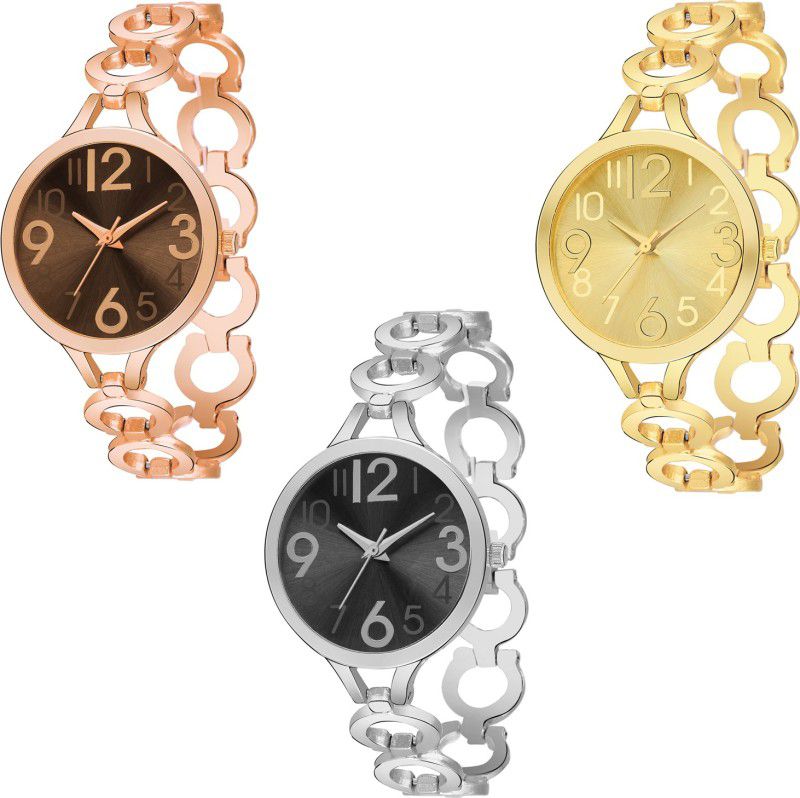 Analog Watch - For Women Combo pack 3 New Attractive Edition Part-Wedding Adition Analog Watch For Girls & Women OD-07922