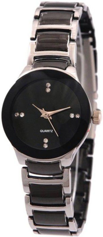 Collection Black Dial with Black & Silver Bracelet Strap Analog Watch - For Women fiz-23