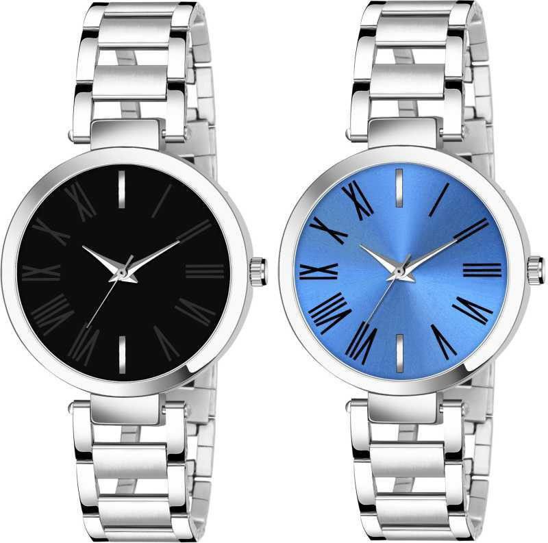 Analog Watch - For Women Combo Pack Of Two Black and Silver Dial Girls