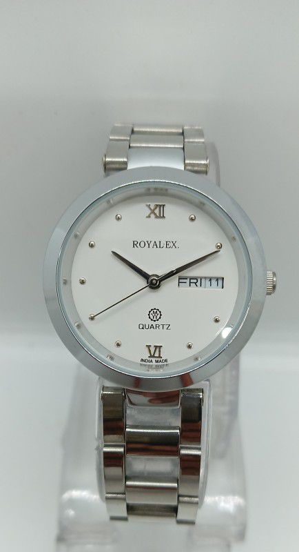 Analog Watch - For Women Ladies Analog Watch White Dial Day and Date Steel Case And Steel Chain