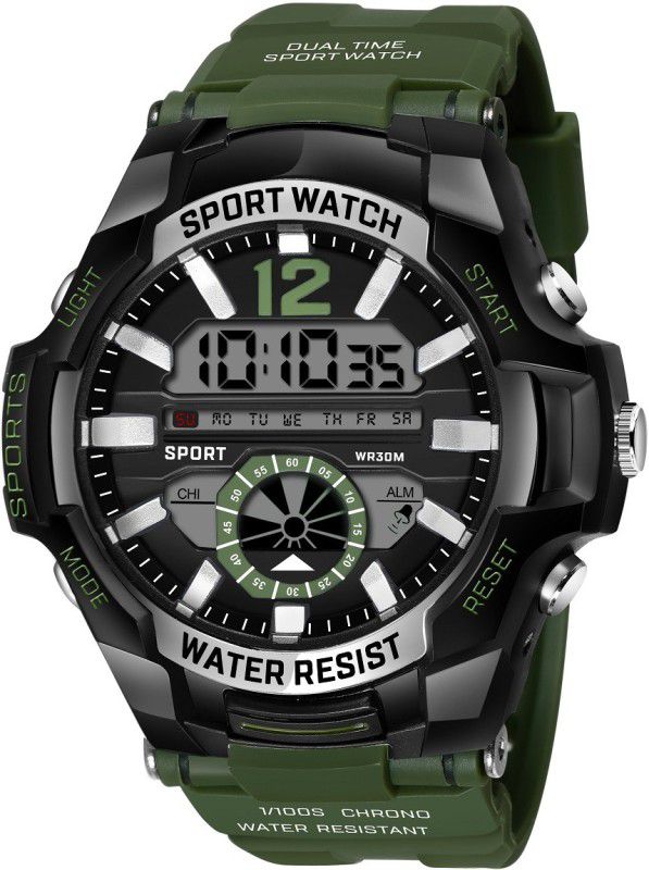 1030-Multifunction Watch with Stopwatch Sports Formal Casual Wear For Boys & Men Digital Watch - For Men HL1030-GREEN
