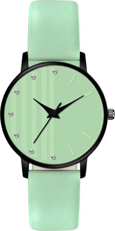 MT Leather Watch Analog Watch - For Women Luxury Latest Green Dial With And Green Leather Strap For Women And Girls Watch