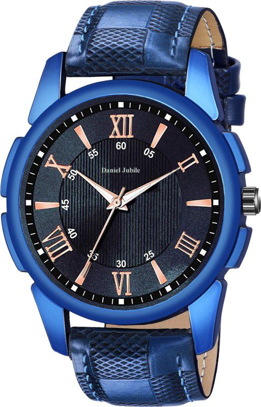 Boys watch and Men watches Hand watch men Sports gents stylish Leather Belt gift Analog Watch - For Men Boys and Men's Exclusive Men101 Blue Black