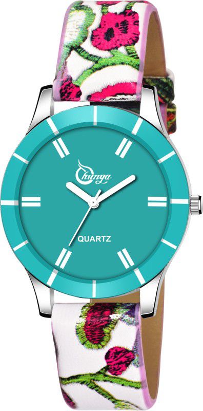 Analog Watch - For Girls Blue Dial Multicolour Leather Strap Analog Watch