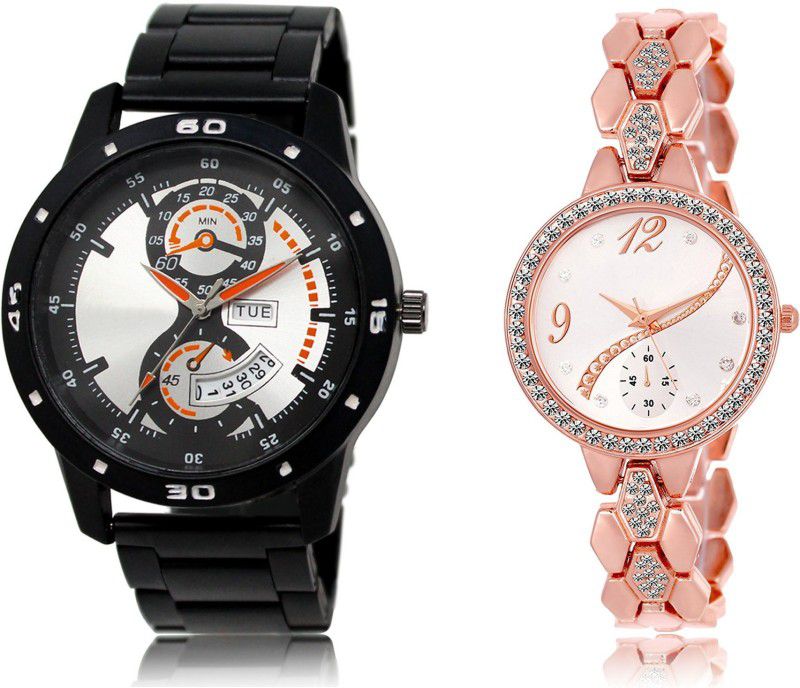New Latest Designer Combo of 2 Analog Watch - For Couple LR107-LR215