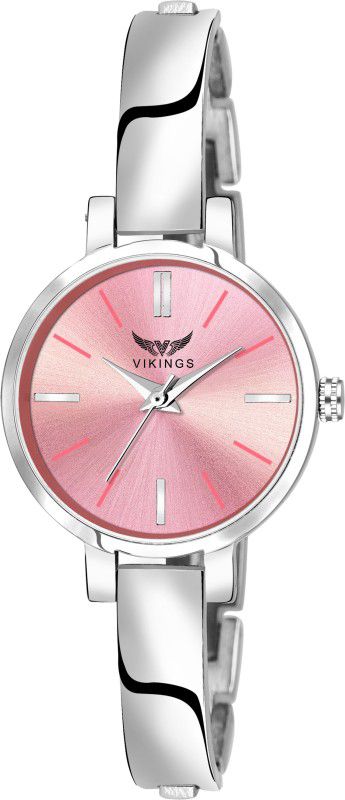 BANGLE STYLE Analog Watch - For Girls LADIES EXCLUSIVE VK-LR-046-PINK-CHAIN STYLISH WATCH