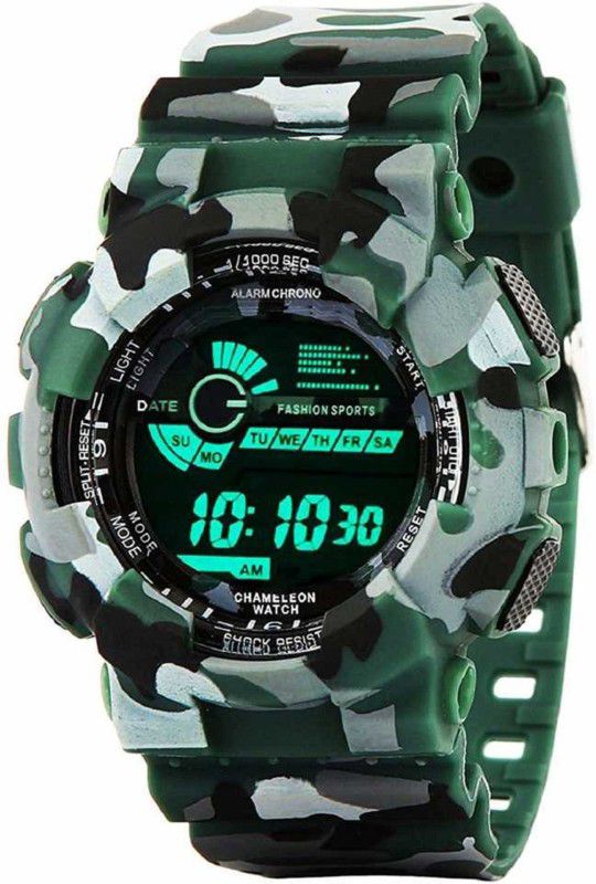 Green Digital Military Digital Watch - For Boys SD 7158