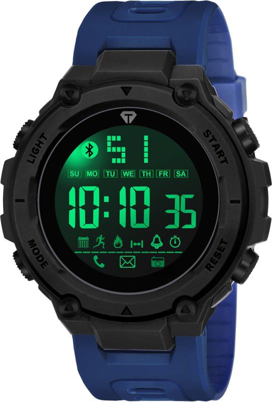Premium Quality Sport Digital Men Watch Digital Watch - For Men Green Light Multi-Functional Automatic waterproof Blue Strap