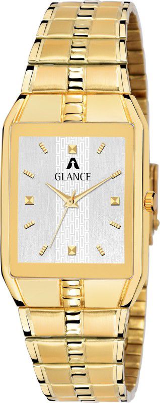 Golden Analog Watch - For Men 9151ym01 White Dial Mens Watch