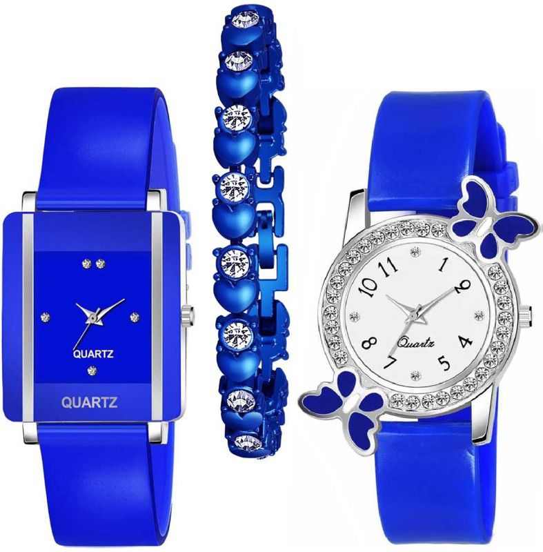 Razyloo Diamond Studded Bracelet Watch Giftable Best Return Gift Fashionable Analog Watch - For Girls Youth Combination Cute Girls Exclusive Latest Collection Expensive Design