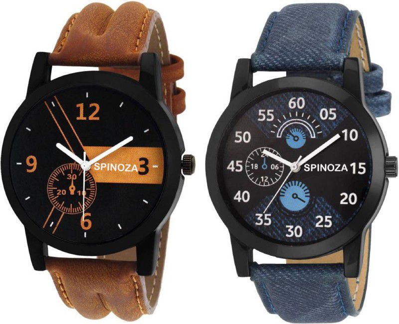 Analog Watch - For Men 02S01P129 brown and blue chronograph pattern couple
