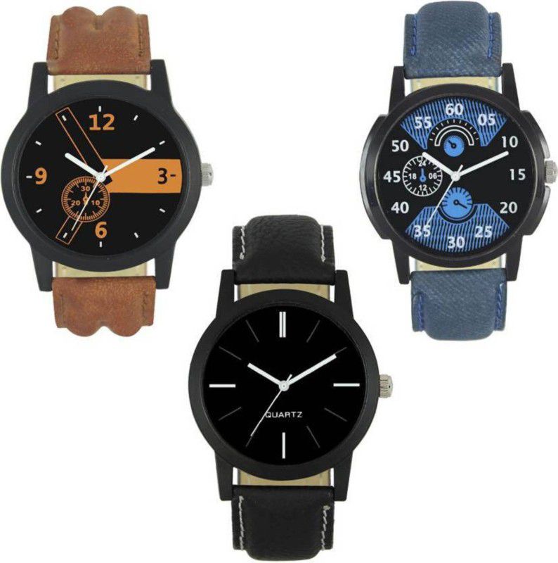 OPT--0NHDVB Analog Watch - For Men OPTRICA MALL New Fashionable Stylish Men Set Of Three Watch Watch - For Boys