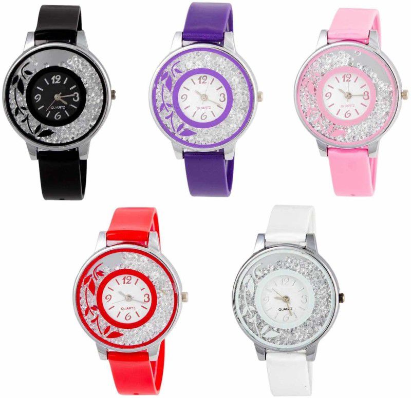 Analog Watch - For Girls New Stylish Moveble Diamond Combo Watch For Girls & Women OD-189-55