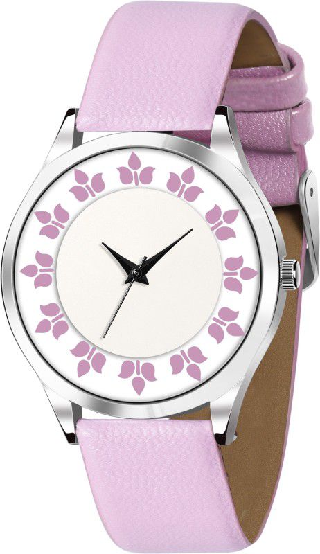Analog Watch - For Women Pink color fancy flower design