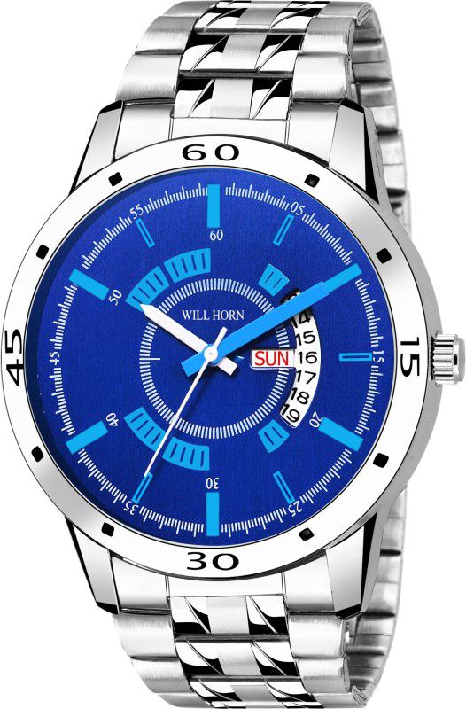 Blue Dial Day & Date Series Analog Watch - For Men 8183