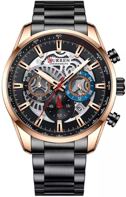 8391 Luxury Brand Men's Casual Sports Watch Men's Watch Analog Watch - For Men CR-8391-Rose-Black