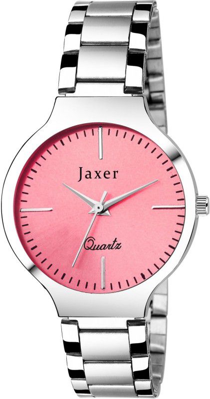 Pink Dial Steel Chain Analog Watch - For Women JXRW2512