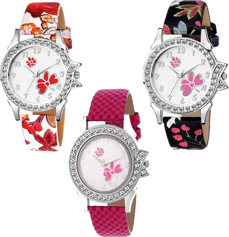 Analog Watch - For Girls New Best Artist Designer Multicolor Belt Combo Watch For Girls & Women PC-106
