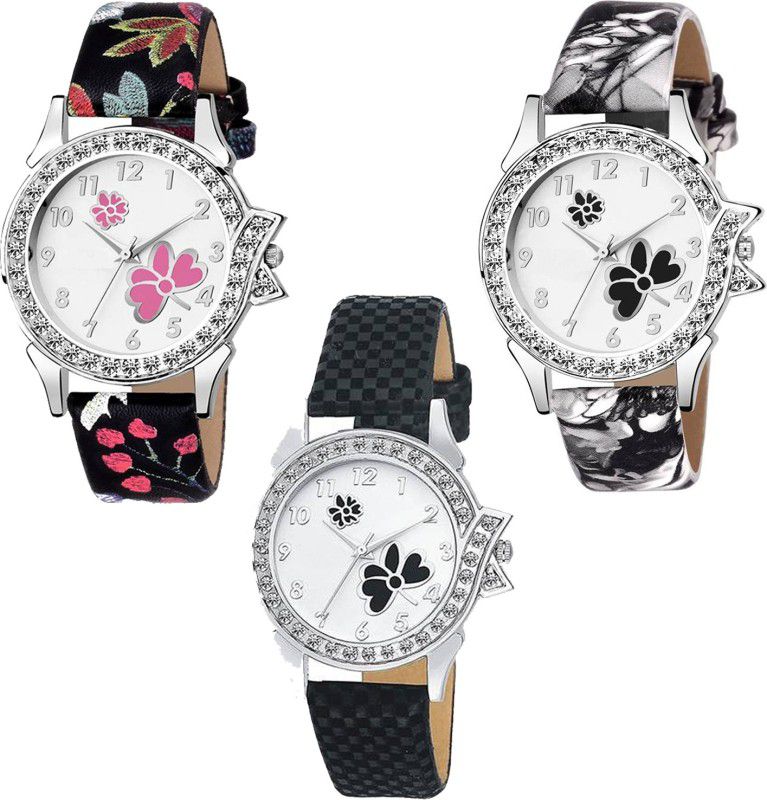 Analog Watch - For Girls New Best Artist Designer Multicolor Belt Combo Watch For Girls & Women PC-110