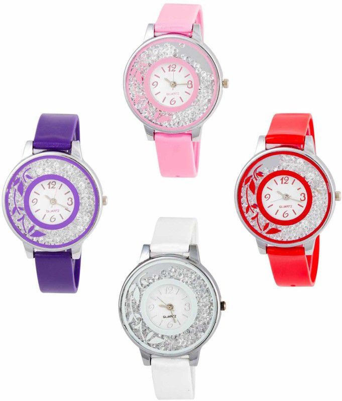 Analog Watch - For Girls New Stylish Moveble Diamond Combo Watch For Girls & Women OD-189-50