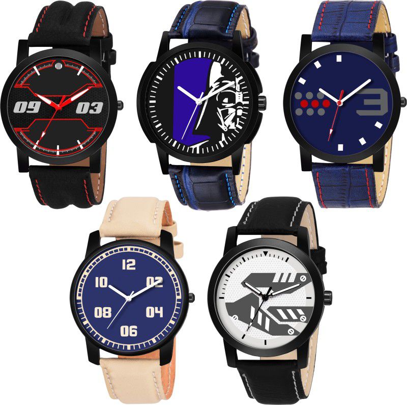 Analog Watch - For Boys & Girls OD-51-52-53-54-55 Combo Multicolor Designer Pack Of 5 watches