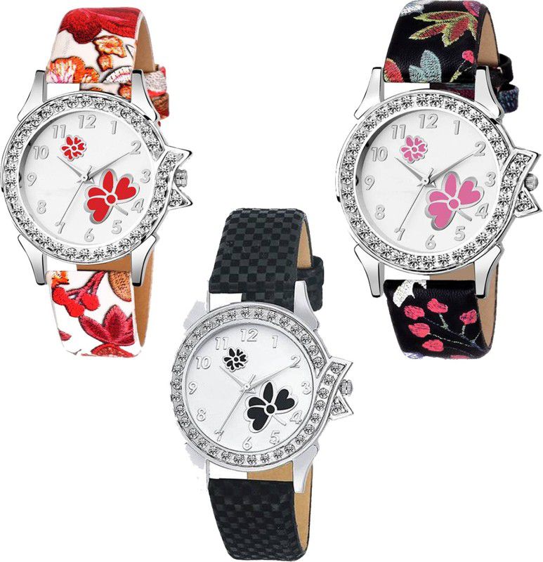 Analog Watch - For Girls New Best Artist Designer Multicolor Belt Combo Watch For Girls & Women PC-105