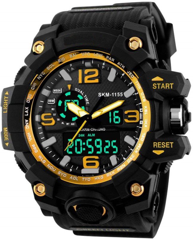 skmei Analog-Digital Watch - For Men skm-1155-gold