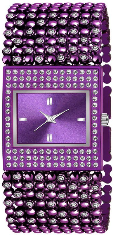 DIAMOND WATCH Analog Watch - For Girls watches girls new model dimond breclet purple