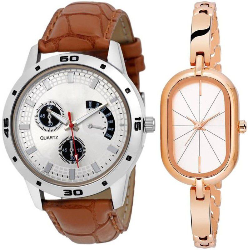 Hybrid Smartwatch Watch - For Men & Women Combo pack Two Stylish Designer Multicolour Dial Bracelet Watch For Boys & Girls PPC-075