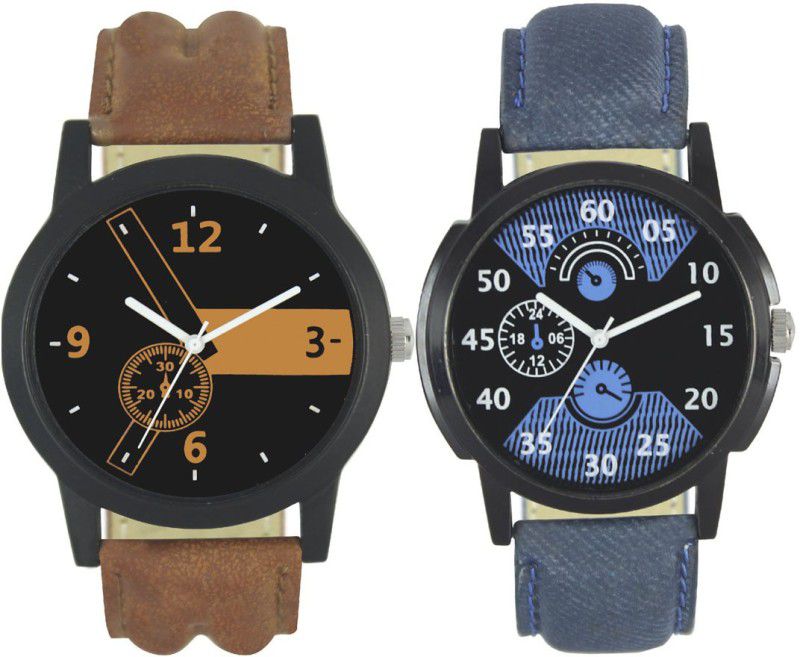 Analog Watch - For Boys New Fashion 001-002 Branded Leather Strap