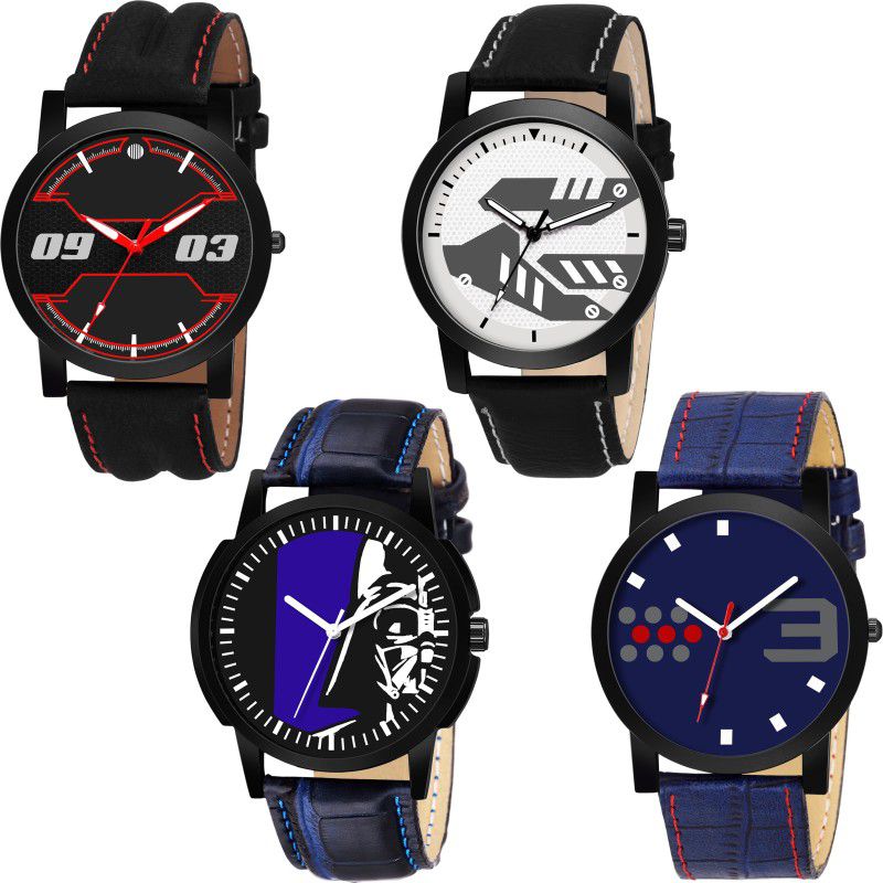 Analog Watch - For Boys & Girls OD-51-52-53-55 Combo Multicolor Designer Pack Of 4 watches