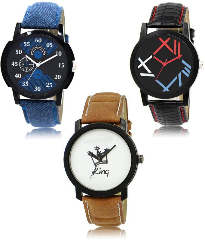 SHIPKART Analog Watch - For Men NEW Luxurious Attractive Stylish Combo SET OF 3 WATCH LR-02-12-18