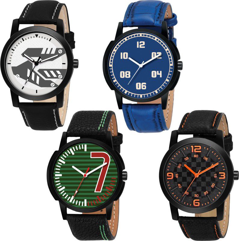 Analog Watch - For Boys & Girls OD-55-57-58-59 Combo Multicolor Designer Pack Of 4 watches